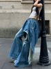 Slightly Plump Hot Girl's Stylish Irregular Patchwork Jeans For Women, New Autumn And Winter Two-piece Slimming_ecoleips.com
