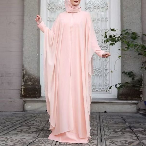 Women Chiffon Abaya Eid Mubarek Muslim Dresses Robe Long Sleeve Hijab Vestidos Fashion Abayas For Women Isamic Clothing_ecoleips.com