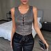 European And American Style Women's Artistic Pirate Vest Lace-Up Tank Top Casual Bohemian Fashion_ecoleips.com
