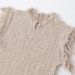 Fashion Versatile Light Khaki Fringed Knitted Sweater_ecoleips.com