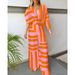 Shipped 2025 Women's Batwing Irregular Short Sleeve Wide Leg Pants Two-Piece Set_ecoleips.com
