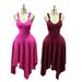 Women's Summer V-Neck Sleeveless Top With Asymmetrical Skirt Set - Elegant Two-Piece Outfit_ecoleips.com