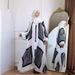 Women’s Clothing New Style Printed Long Skirt Printed Pleated Lantern Sleeves Loose Casual Robe Dress_ecoleips.com