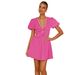 New Cross-border Fashion: European American Women's Dress With Sweet Lace Decoration, Puff Sleeves, Deep V-neck, And A_ecoleips.com