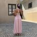 DiYun European And American Elegant Style Halter Neck Strapless Waist-Cinching Long Dress Women's Clothing 2026 Summer_ecoleips.com
