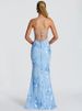 Mozision Spaghetti Strap Backless Sexy Maxi Dress Women Gown Floral Ribbon Applique Sleeveless Bodycon Evening Club Party Dress_ecoleips.com
