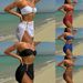 2025 Sexy Solid Color European And American New Style Strapless Three-Piece Mesh Swimsuit Bikini_ecoleips.com