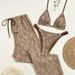 Women's 3-Piece Bikini Set Halter Neck Long Dress Stylish Beachwear Trendy Swimwear_ecoleips.com