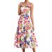 Fashionable Women's Sleeveless Top With Strap, Printed High-Waisted Skirt, And Complete Set Of Fashionable Outfits_ecoleips.com