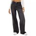 European and American foreign trade cat whiskers and maliu loose wide leg jeans for women_ecoleips.com