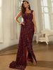 Women’s Clothing new one shoulder sexy heavy sequin ribbon big swing ball evening dress_ecoleips.com