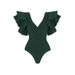 Women's Sexy Solid Color One Piece Swimsuit Fashionable Vacation Swimwear Set Regular Size Polyester Nylon_ecoleips.com