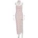 Women Sexy Fashion Floral Print Dress Lace Up Backless Slim Fit Bodycon Split Long Dress For Summer Party Dating_ecoleips.com