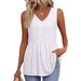 2025 European And American Cross-Border Summer Women's Vest Hot New Printed Wrinkled T-Shirt_ecoleips.com