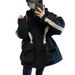 girl Girl Waist-Cinching Hooded Padded Parka Jacket For Women 2024 Autumn Winter New Windbreaker Cotton Coat Casual Style_ecoleips.com
