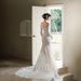 off the Shoulder Mermaid Wedding Dress Lace Long Sleeves Short Train Elegant Vintage Style Light Gown Women's Clothing_ecoleips.com