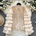 Women’s Clothing French High End Lady Layered Ruffled Long Sleeved Shirt Female Fashionable All Match Streamer Satin Top_ecoleips.com