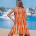 Women's Clothing Printed Sexy Holiday Style Halter Neck Dress_ecoleips.com