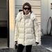 "Unisex Oversized Puffer Jacket With Hood - 55% White Duck Down Warm Winter Coat (M/L, 3 Colors)"_ecoleips.com