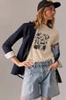 Women's Casual Khaki Butterfly Print T-Shirt round Neck Short Sleeve Breathable Cotton Polyester Top for Spring/Autumn Summer_ecoleips.com