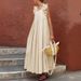 Women's Clothing Long Ear Shaped Versatile Vacation Spring And Summer Dress_ecoleips.com
