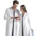 Women's Clothing White Coat Female Short Sleeved Medical Student Male Long Sleeved White Coat Oral Plastic Surgery Laboratory Work Clothes_ecoleips.com