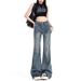 Tall And Elongated American Style Micro Flared Jeans For Women In Autumn, With A High Waist That Looks Slim Without_ecoleips.com