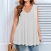 2025 Cross-Border Spring/Summer New Fashion Summer Plus Size Casual Solid Color V-Neck Sleeveless Vest For Independent_ecoleips.com
