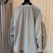 Women's Clothing Retro Pleated Puff Sleeve Loose V Neck Shirt_ecoleips.com