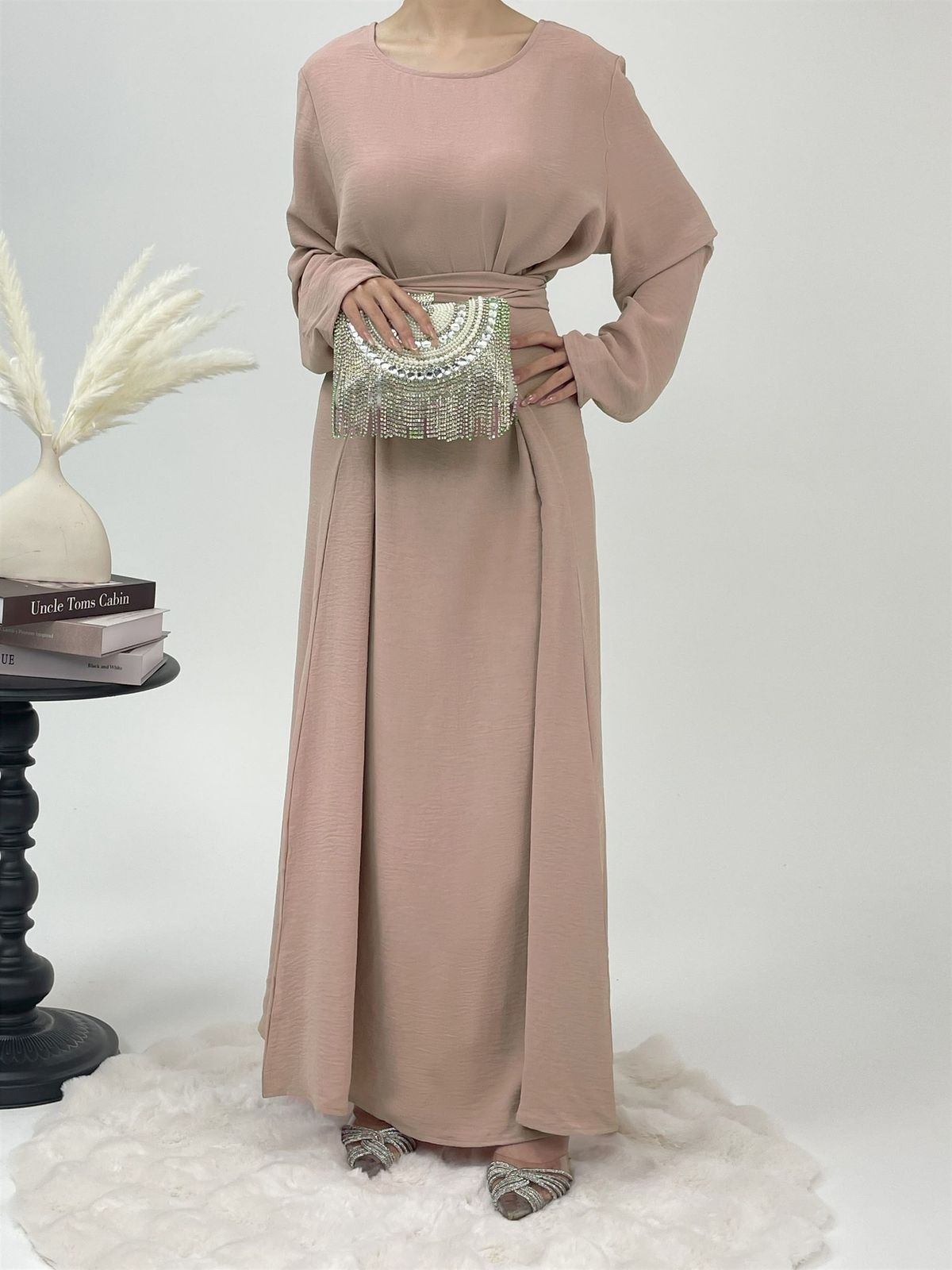 Elegant Sleeveless Evening Dress With Tie-Waist For Women - Slimming Cocktail Party Gown_ecoleips.com