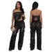 Women's Clothing Tube Top With Loose Trousers Two Piece Sexy Suit_ecoleips.com
