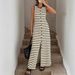 Women's French Striped Sleeveless Knit Dress Summer High End Design Casual Vest Dress for Petite Niche Style_ecoleips.com