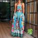 Women's Clothing Spring And Summer New Sleeveless Printed Dress Set INS Casual Loose Vacation Two-piece Set_ecoleips.com