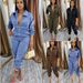 Women's Slim Fit Cargo Jumpsuit With Lapel & Metal Zipper - Stylish Utility Jumpsuit With Multiple Pockets (Black, Army Green, Navy, Dark Brown)_ecoleips.com