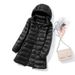 Lightweight Detachable Hood Down Jacket For Women - Slim Fit Mid-Length Coat With Plus Size Options (Up To 7XL), Breathable & Stylish_ecoleips.com