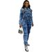 Women's Stretch Denim Two-Piece Set – High-Waisted Utility Pants & Cropped Jacket (Polyester Blend, S-XXL) For Street Style & Office Wear_ecoleips.com