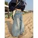 Women's Clothing Women's High-Waisted Curved Jeans Retro American Style Loose Fit Slimming Wide Leg Pants For Spring And Autumn High Street Design_ecoleips.com