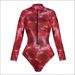 Women's Clothing Women's Style Long Sleeved One Piece Swimsuit SPF Sun Protection Long Pants Krupniki Swimwear_ecoleips.com