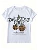 Women's Leopard Print Cherry T-shirt, Pure Cotton Breathable Short Sleeve_ecoleips.com