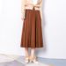 Verve Elegant High-Waisted Slimming Wool For Women, Autumn And Winter, Large Hem, Mid-Length Pleated Skirt_ecoleips.com