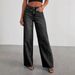 Women’s Clothing new products loose wide leg side seam stitching frayed hem jeans for women_ecoleips.com