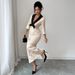Elegant Short Sleeve Qipao Bodycon Dress – Women’s Slim Fit Cheongsam (Breathable & Stretchy) – Fall/Winter Fashion_ecoleips.com