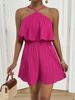 Summer Halter Neck Ruffle Jumpsuit For Women Beautiful Beach Vacation Style European Size In Stock American Design_ecoleips.com