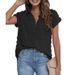 Aria Basics Aria Basics Cross-border European And American Foreign Trade Women's Clothing 2023 Summer New Loose-fit Buttoned Short-sleeve_ecoleips.com