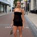 Women's off the Shoulder Mesh See through Suspender Bodycon Dress Summer New Arrival Sexy Cross Border Clothing 2025_ecoleips.com