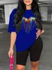 Summer Women's Casual Fashion Heart-shaped Printed Loose T-shirt Shorts Two-piece Set Set Summer Sportswear Suitable For Daily Wear-191_ecoleips.com