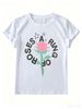 Women's Pure Cotton Casual Tee, Relaxed Fit Short Sleeve Everyday Essential_ecoleips.com