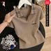 Women's Classic Fit Polo Shirt Short Sleeve Cotton Blend Casual Top With Print Collared T-Shirt_ecoleips.com