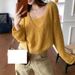 Women's Mohair Long Hair V Neck Top Casual Spring Autumn Cable Knit Two Piece Set Hollow out Cardigan Camisole_ecoleips.com