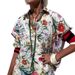 Women's Clothing Printed Suit Casual Trousers Shirt Fashion Tops_ecoleips.com